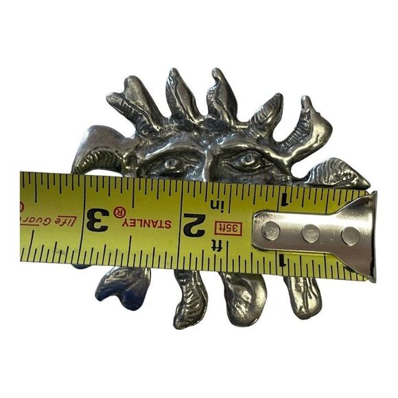 Vintage Don Drumm Pewter Brooch Sunshine Sun Face Happy HTF - Picture 2 of 5